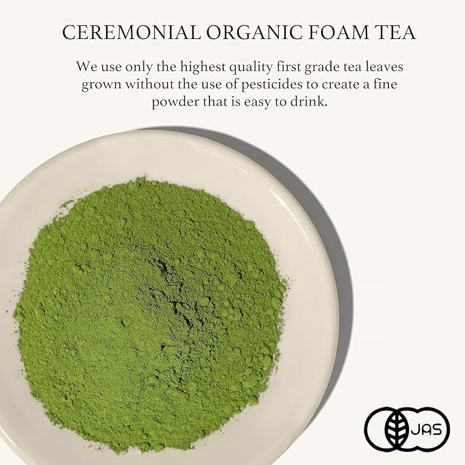 TEA-HAVA: CERTIFIED JAPANESE ORGANIC Matcha Superior Ceremonial Blend – Authentic Japanese First Harvest Ceremonial Grade AA (100% Organic) Matcha Green Tea Powder from Uji Kyoto (30g / 1.06 oz)