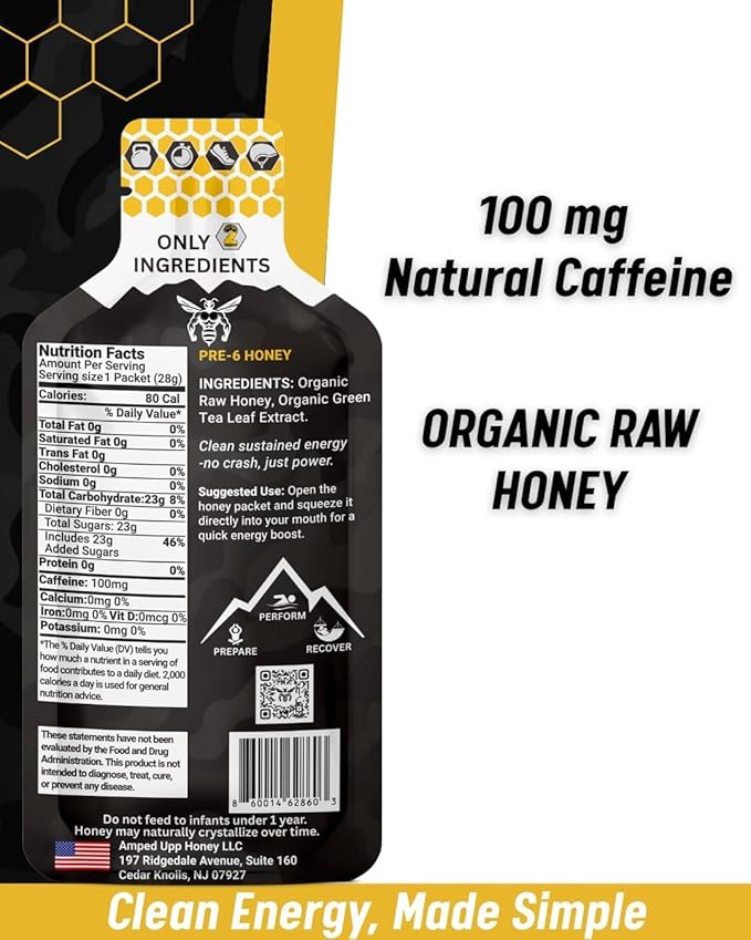 Amped Upp Honey (Pack of 24 PRE6-WORKOUT ORIGINAL)