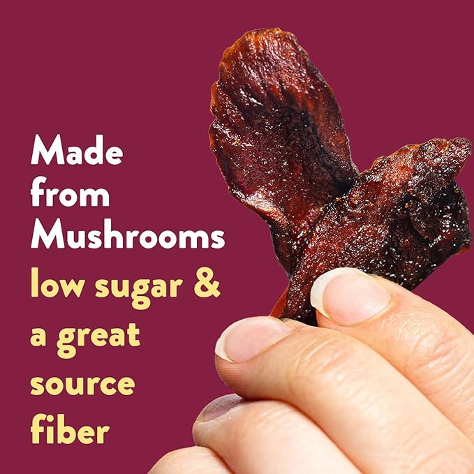 Moku Plant-Based Mushroom Jerky Vegan Gluten Free Soy-Free Non-Gmo No Artificial Sweetener Healthy Snacks 2.0 Oz Ea (3 Count Maui Onion)