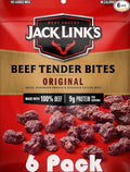 Original Beef Tender Bites Snack Pack – 6 Count [1 oz Each] High-Protein Low-Fat On-the-Go Snack Bundled by SUPERDEALS with Bonus Mystery Gift