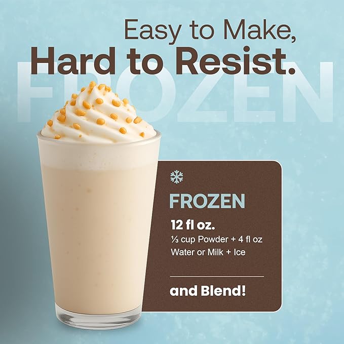 Dr. Smoothie Café Essentials Cream Base – No Artificial Colors Flavors or Sweeteners – Shelf Stable – Caffeine-Free – Great for Hot Iced &amp Frozen Frappes (3.5 lb Bag 30 Servings)