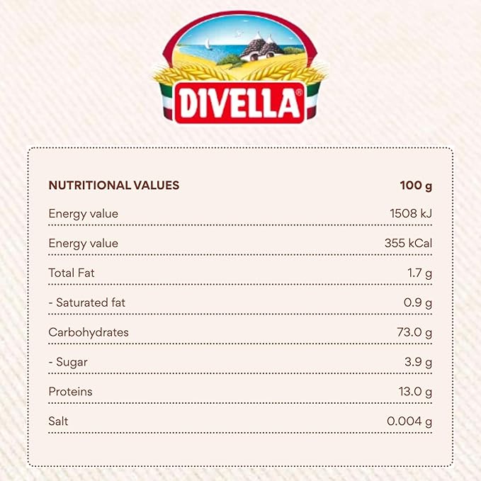 Divella Elbow Macaroni Pasta #11 16 oz. (Chifferini Lisci Pack of 8) - Authentic Italian Pasta Made with Durum Wheat Semolina Perfect 'Al Dente' Texture for Every Dish