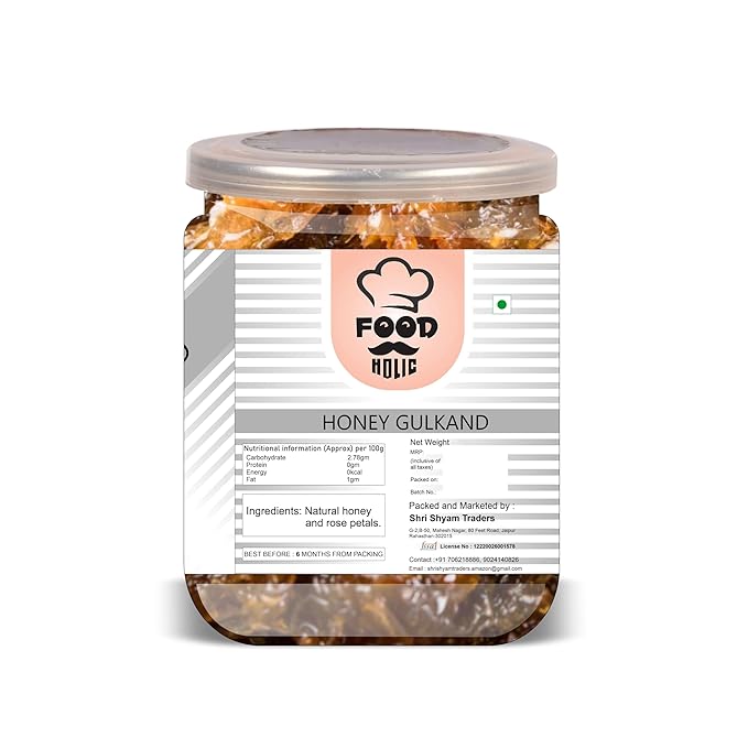FOOD HOLIC Honey Gulkand 500 Gram Airtight Container
