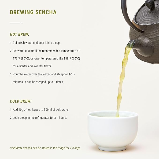Senbird Premium Sencha With Matcha - Japanese Green Tea With Matcha - From Kyoto Japan - Loose Leaf Tea In Airtight Tea Tin (3.5oz/100g)