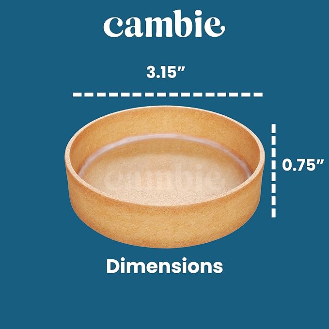 Cambie Sweet Round Large Tart Shells 3.15 Diameter French Style Tart Shells with White Chocolate Coating (Pack of 24)