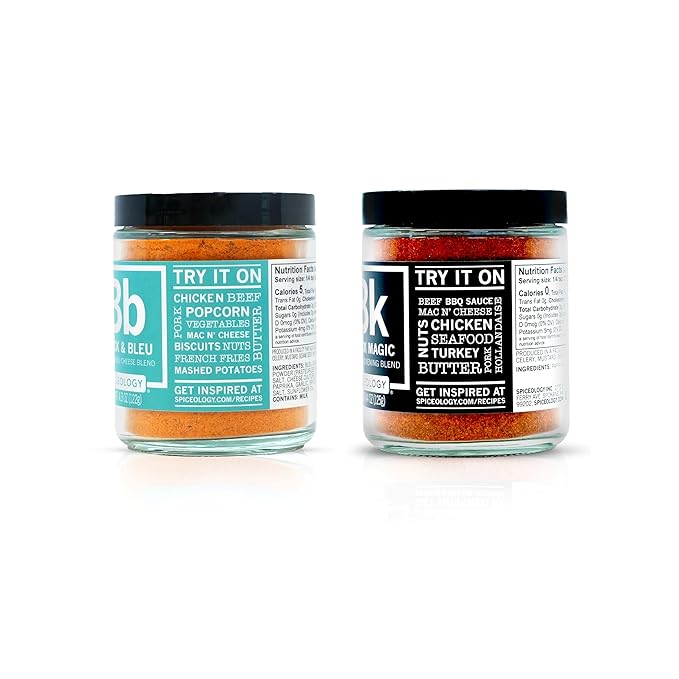 Spiceology - Cajun Seasoning Bundle – Black Magic &amp Black &amp Bleu Rubs – Premium Blackening Seasonings for Chicken Fish Steak and More – Gourmet Spice Set for Bold Flavorful Cooking