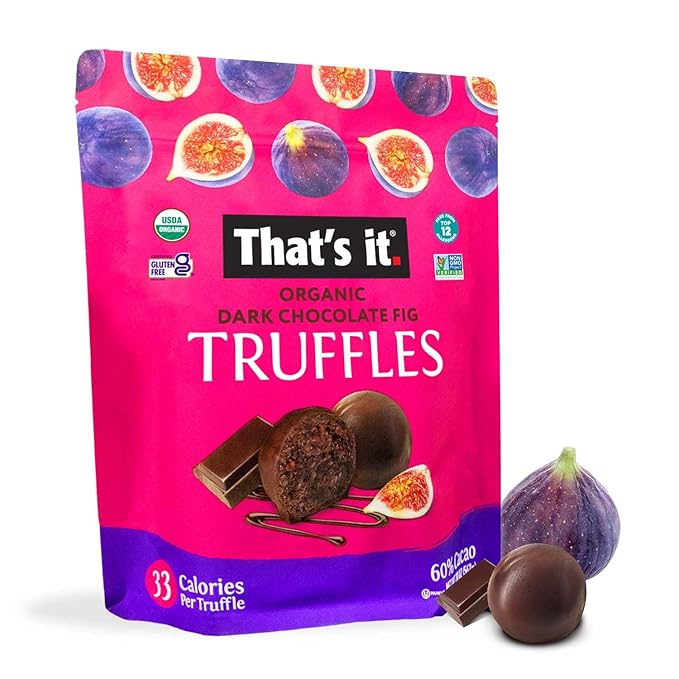 That’s It. Organic Dark Chocolate Truffles Cocoa with Organic Fig | Vegan Plant-Based Gluten-Free | 20 oz