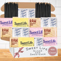 Happy Little Heart Sugar &amp Sweetener Assortment Packets - Sucralose Saccharin Brown Sugar Pure Cane Sugar &amp HLH Sip and Stir Coffee Stirrers (400 Pack) - Perfect for Home Office Coffee Sh