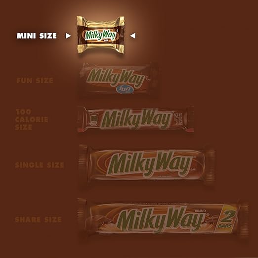 Milky Way Milk Chocolate Minis Size Candy Bars 11.5 Ounce