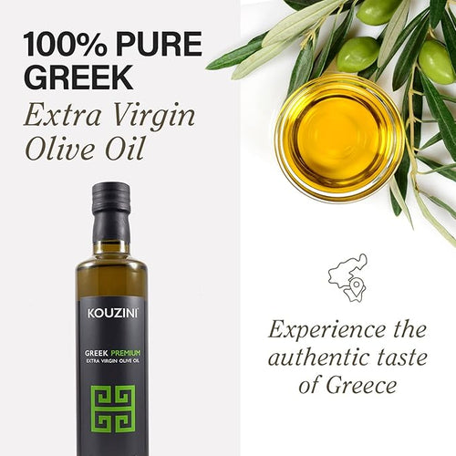 (3 Pack Premium) Kouzini Greek Premium Extra Virgin Olive Oil Cold Pressed Single Origin Rich Flavor &amp Aroma 500ml