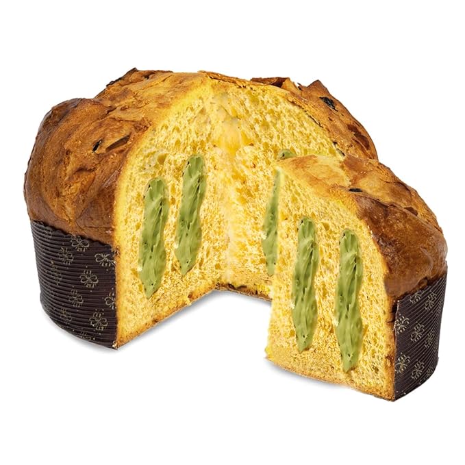 Giusto Sapore Authentic Italian Panettone Filled with Pistachio Cream - New and Imported from Italy Family Owned - 28.21 oz