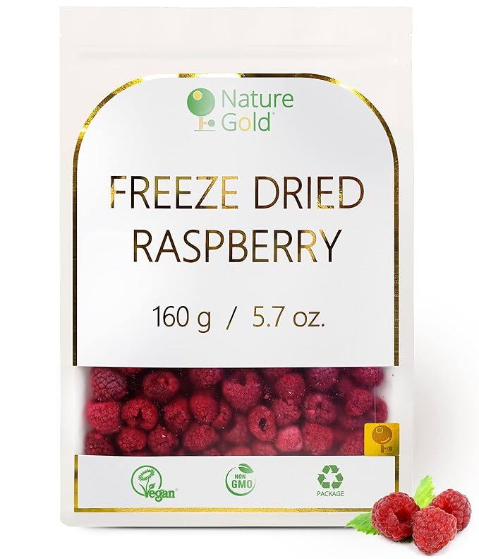 RASPBERRY Freeze Dried Whole | 160g - 5.7oz | 100% Natural &amp Vegan | No-GMO | Without Sugar and Any Additions ~*~