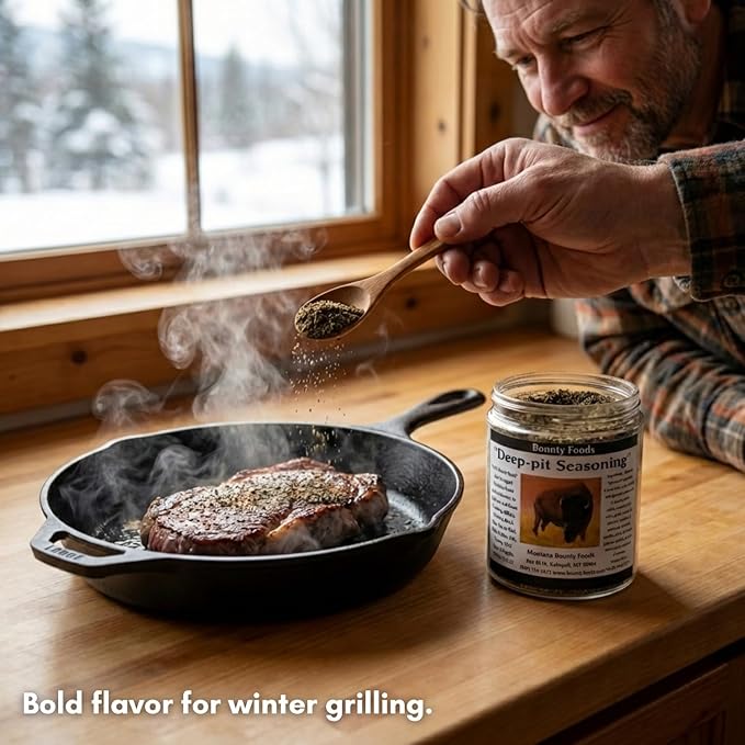 Montana Original Western Rub Seasoning - Deep Pit Gourmet 32 oz Jar - Bounty Foods Bring Out Natural Flavors of Meat - Buffalo - Pork - Beef - Fish - Chicken &amp Poultry - Grilling - Be a BBQ Pitmas