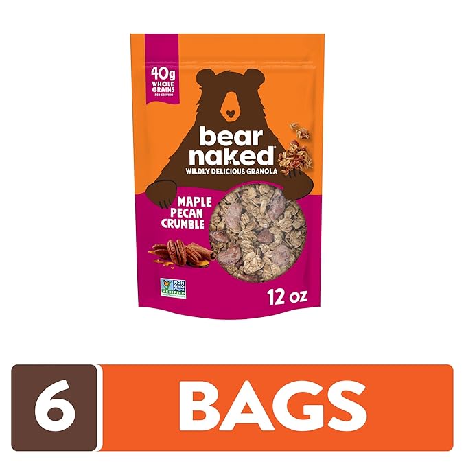 Bear Naked Granola Maple Pecan Non-GMO Project Verified and Kosher Dairy 4.5lb Case (6 Count)