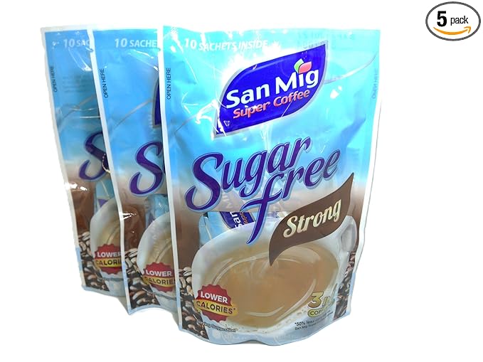 San Mig Coffee 3 in 1 Sugar Free Strong -Pack of 3