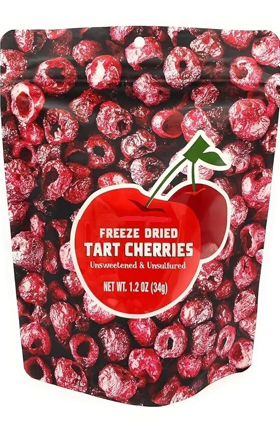 Freeze-Dried Tart Cherries Unsweetened &amp Unsulfured 1.2 oz/34g – Pack of 4