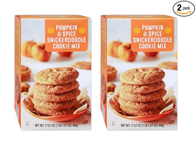 Pumpkin &amp Spice Snickerdoodle Cookie Mix Trader Joe 17.57 oz each Pack of 2