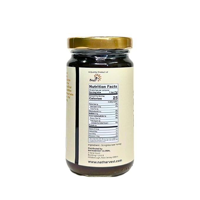 Stingless Bee Honey Sweet and Sour Meliponini. Contains Low Glycemic Trehalulose No Sucrose 5.88 fl oz (174 ml)