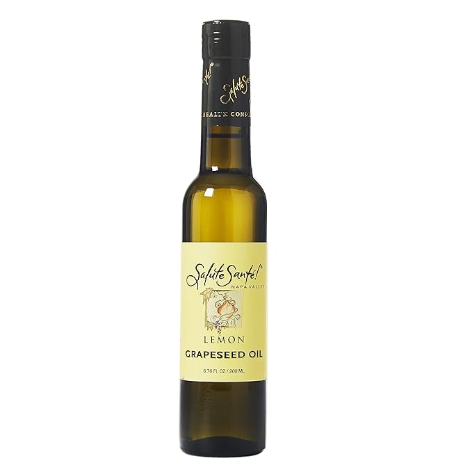 Salute Santé! Grapeseed Oil Gift Set – Oprah’s Favorite Pack of Six Cold-Pressed &amp Infused Oils – Healthy Cooking Oil Bundle for Foodies Home Chefs &amp Entertaining – Vegan Non-GMO High Smoke