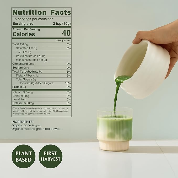 Encha Matcha Latte Powder Sweetened - Lightly Sweet Matcha Powder - First Harvest - Premium Japanese Matcha - 500g / 1.1lb