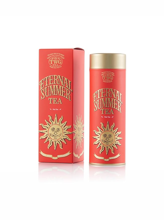 TWG Tea | Eternal Summer Tea | Rooibos | Hibiscus Redcurrant &amp Rose | Haute Couture Tin 100g | Gift Set