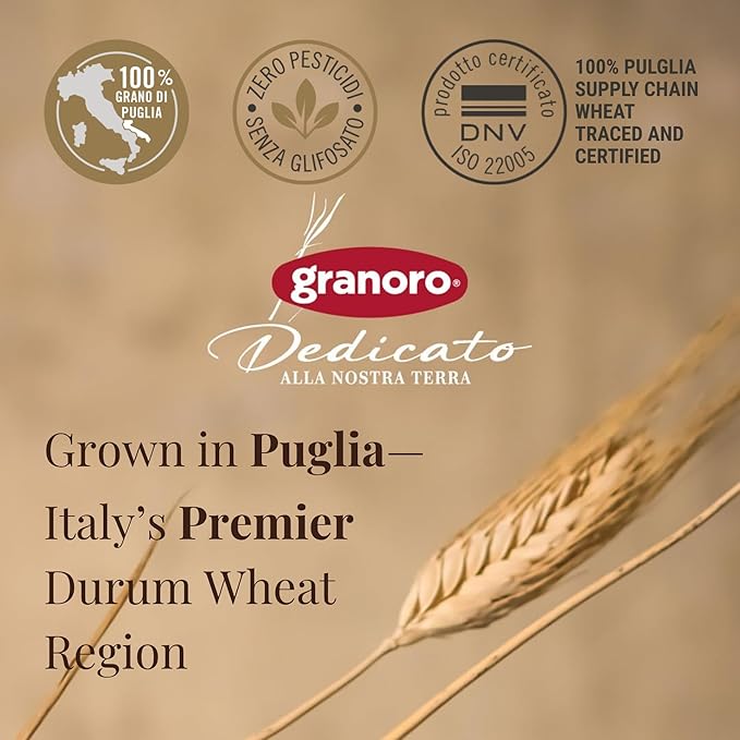 Granoro Dedicato Linguine #3- Authentic Italian Pasta Made from 100% Puglia Durum Wheat Semolina Non-GMO Vegan 1 lb Bags (Pack of 4)