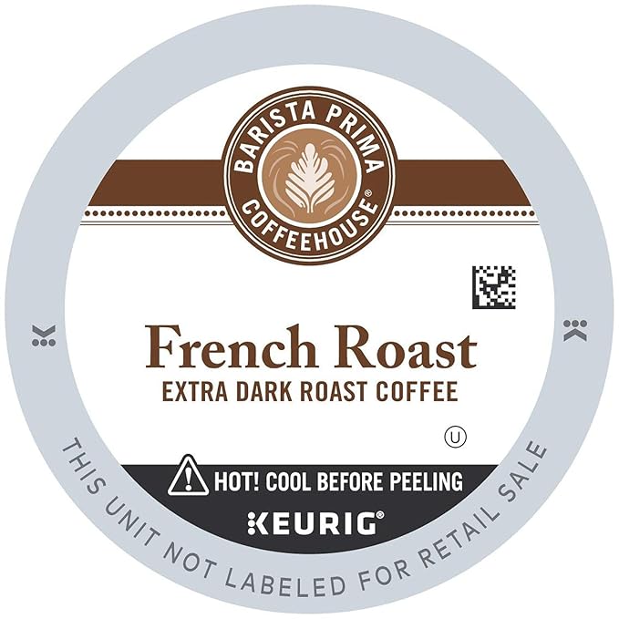 Barista Prima Coffeehouse Coffee Keurig K-Cups French Roast 96 Count (Packaging May Vary)