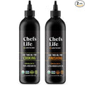 Chefs Life Organic Cooking Oil &amp Finishing Oil 2 Pack - Extra Virgin Olive and Avocado Oil EVOO Gift Set for Dipping Dressing Cooking Single Origin Non GMO - 16.9 Fl Oz (2 Bottle Gift Set)