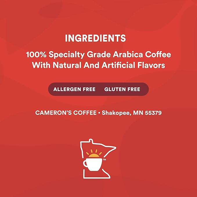 Cameron's Coffee Roasted Ground Coffee Bag Eggnog Latte Smooth Flavored Coffee Sustainable Small-batch Roasted 12 Ounce (Pack of 6)