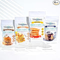 Vicky Cakes Pancake &amp Waffle Mix Variety Bundle - Original Blueberry Pecan and Chocolate Chip | Light &amp Fluffy Dairy-Free Vegan-Friendly Non-GMO | Pack of 4