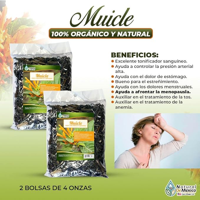 Muicle Muycle Ayuda a reducir Los síntomas de la menopausia 8 oz(2 de 4oz)-227g.