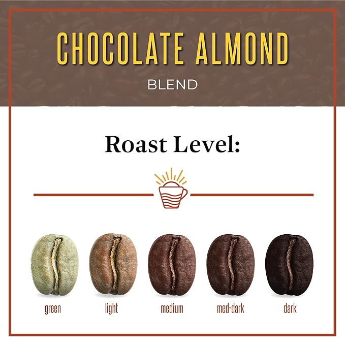 San Diego Coffee Chocolate Almond Medium Roast Whole Bean Coffee 5-Pound Bag Café en grano tostado