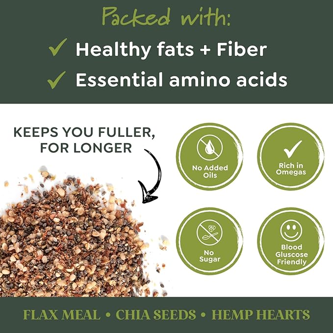 Witzi's No Oats Oatmeal Alternative Cacao 2oz (Pack of 6) Made with Chia Seeds Cinnamon &amp Chocolate Grain Free Gluten Free Vegan Keto