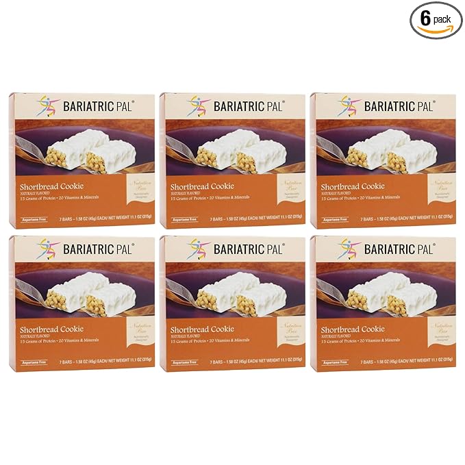 BariatricPal 15g Protein Bars - Shortbread Cookie (6-Pack)