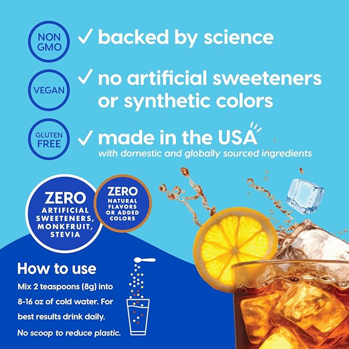 Hydrant - Bulk Electrolyte Powder Iced Tea Lemonade Flavor 30 Servings Instant Hydration Powder - Low Sugar Drink Mix for Daily Use Travel &amp Workouts
