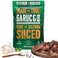 Made by True Beef Sliced Bites Garlic &amp Herb (8 Ounce Pack of 1) - All Natural Zero-Sugar True Jerky Biltong - High Protein Keto Paleo &amp Whole 30 Diet - Sugar-Free Gluten-Free Carb-Free