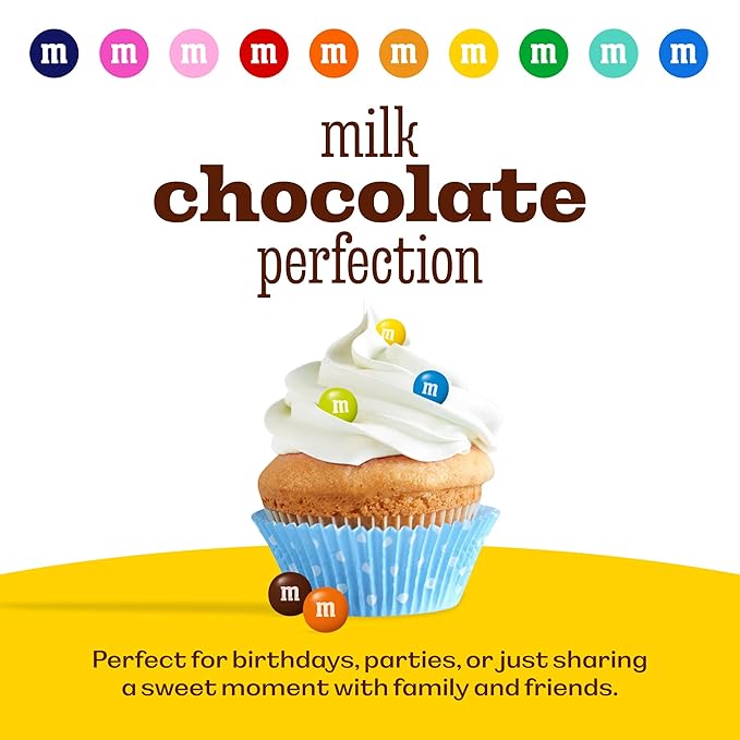M&ampM’S WORLD Dark Blue Milk Chocolate Candy Bulk 2lbs of M&ampM'S in Resealable Pack for Candy Bars Birthday Parties Graduations Congrats Celebrations &amp DIY Party Favors