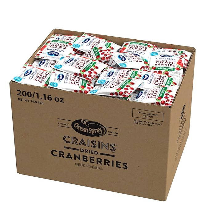 Ocean Spray Craisins Dried Cranberries Watermelon 1.16 Ounce (Pack of 200)