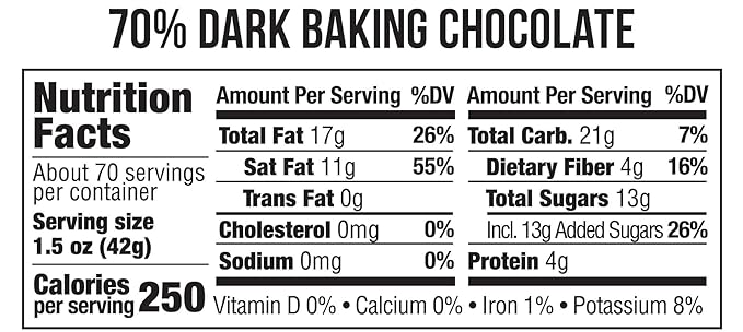 Taza Chocolate Organic Bulk Baking Chocolate 70% 3 kg bag (1 count) Vegan