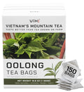 VIXI Oolong Tea Bags 150 Counts Vietnam's Mountain Tea Caffeinated Bold and Balanced Flavored Sugar Free Tagless 100% Natural Oolong Tee for Hot and Cold Brew