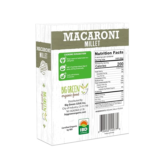 Organic Millet Macaroni 8.8oz New Concept Pasta (6)