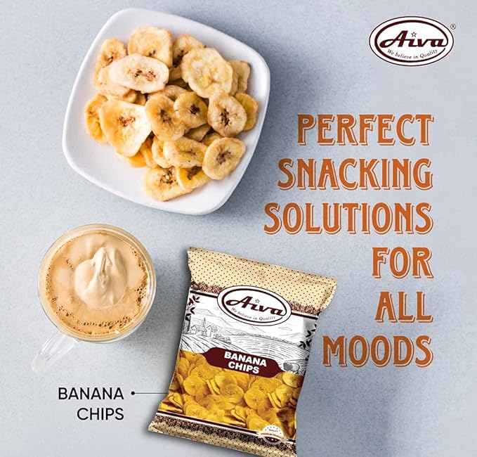 Aiva Dried Sweetened Banana Chips (5 LB) – Fresh Crispy &amp Sweetened Delicious Snack for Snacking