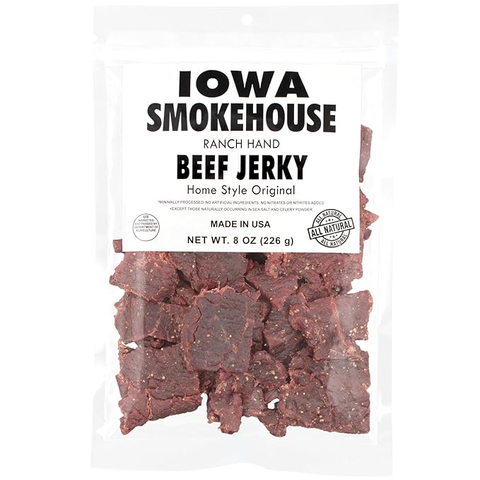 IOWA SMOKEHOUSE Ranch Hand Beef Jerky (Home Style Original 8 oz)