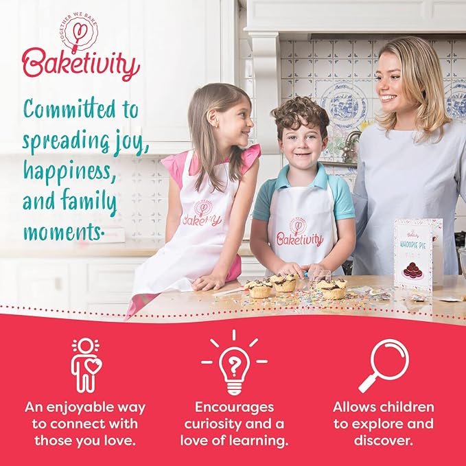 Baketivity Snow Globe Cookies Baking Kit - Duff Goldman Cooking Recipe - DIY Family Fun Cookie Making Kit - Pre Measured Ingredients Cookie Baking Kit for Kids - Tiny Gift for Kids Teens And Adults