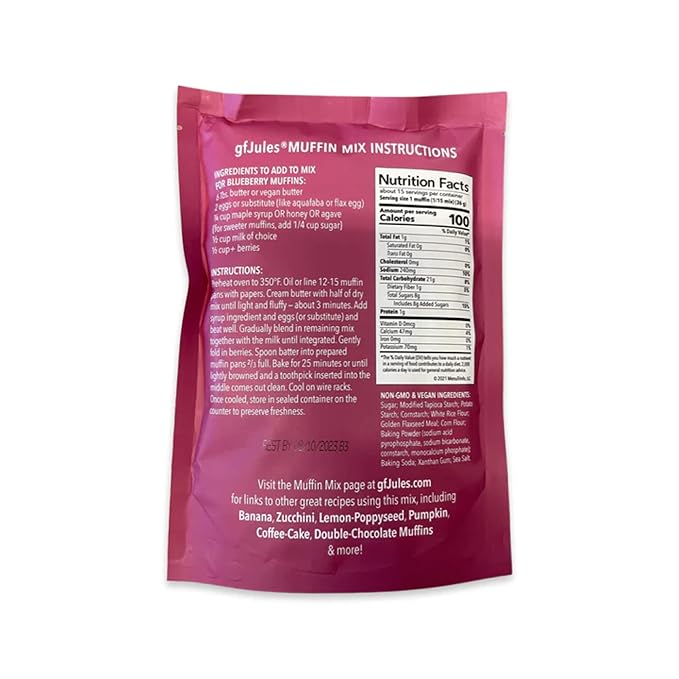 gfJules Certified Gluten Muffin Mix and Cornbread Mix | No Grit Non-GMO Vegan &amp Kosher | Voted #1 by Gluten Free &amp Celiac Consumers