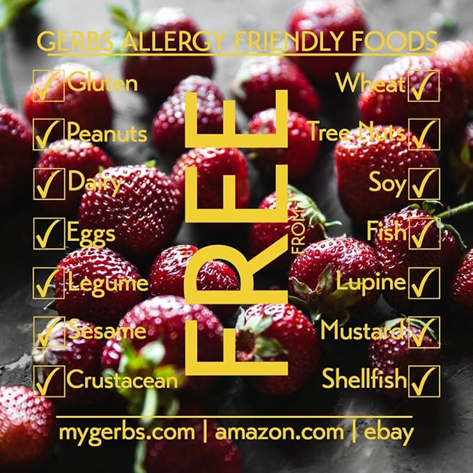 Gerbs Summer Sweet Strawberries 4 lb. | Dehydrated Unsulfured Resealable Bag | Naturally Sweet &amp Tart | Top 14 Allergen-Free