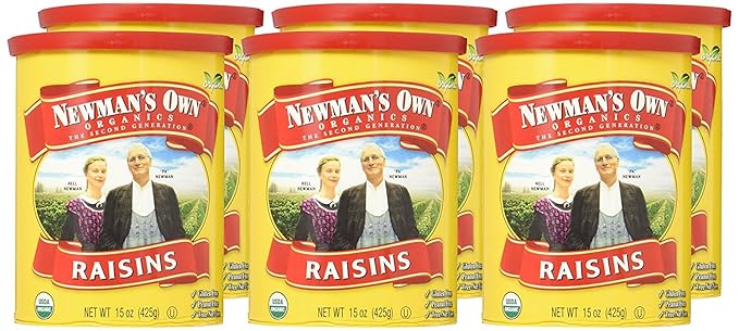 Newman's Own Organics Organic California Raisins 15-Ounce Cans (Pack of 6)