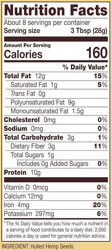 Bob's Red Mill Hemp Seeds Hulled 8oz (Pack of 5) - Non GMO Vegan Paleo Friendly Keto Friendly Kosher