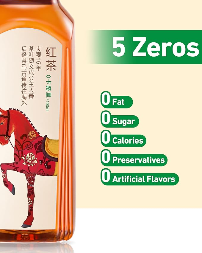 ORIENTAL LEAF Unsweetened Iced Tea – Bottled Black Tea 16.9 FL oz bottles (Pack of 15) Brewed Tea Drinks Sugar Free 0 Calories