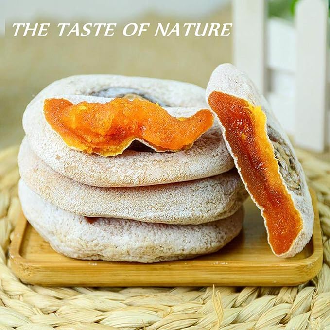 Natural Dried PersimmonsPersimmons Fruit FreshNatural Sweet Fruit SnackDehydrated Unsweetened DriedfruitFresh picking on the farm(500g) shuang